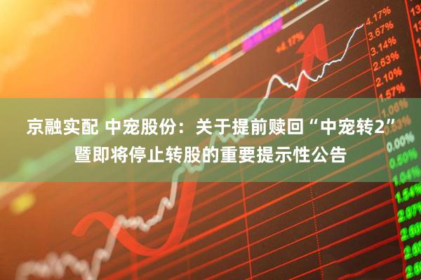 京融实配 中宠股份：关于提前赎回“中宠转2”暨即将停止转股的重要提示性公告