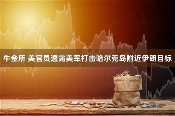 牛金所 美官员透露美军打击哈尔克岛附近伊朗目标